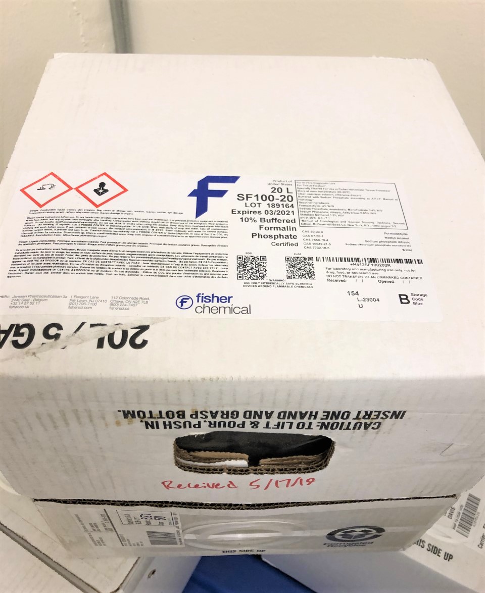 10% Phosphate Buffered Formalin 20L #SF100-20